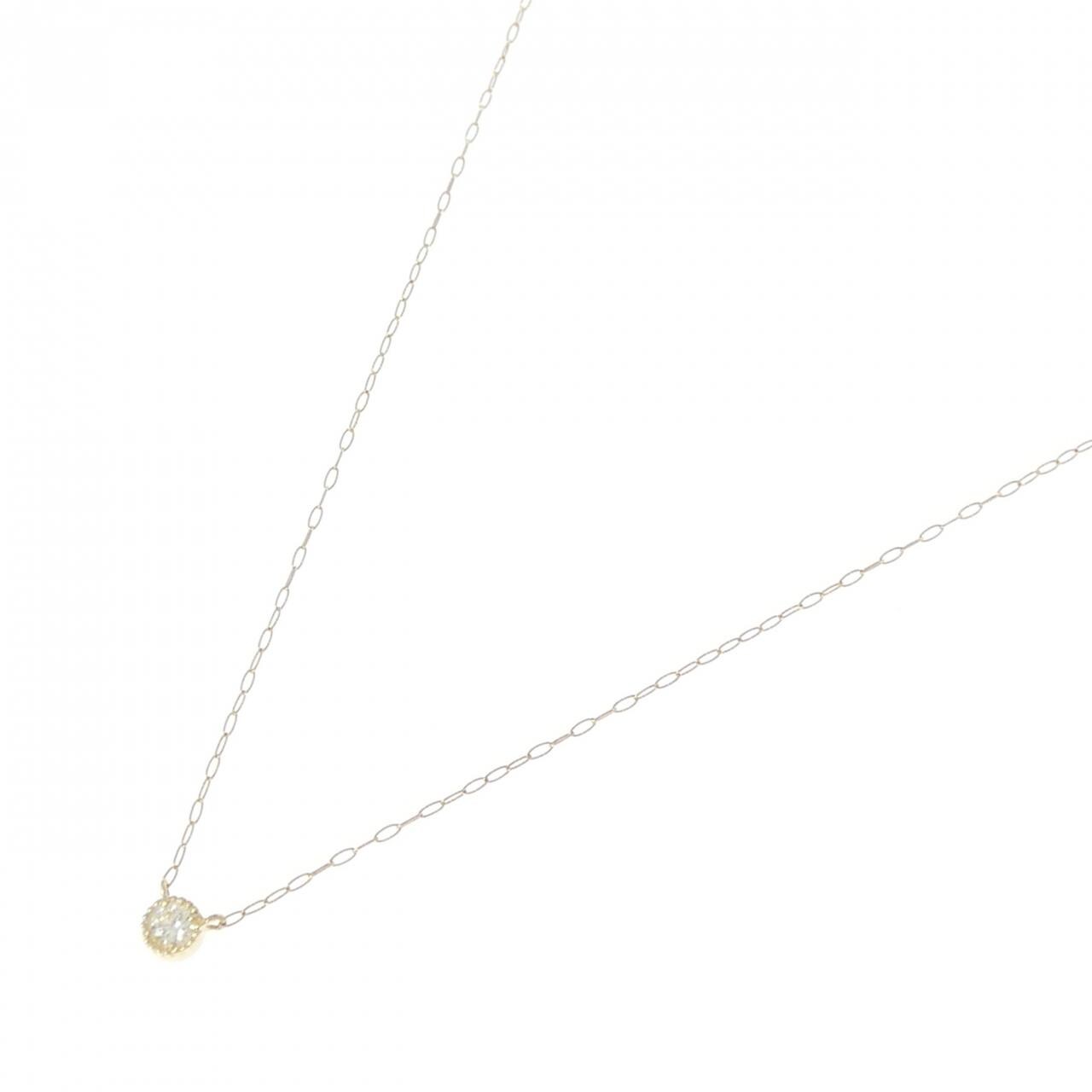 K18YG ソリティア ダイヤモンド ネックレス 0.07CT