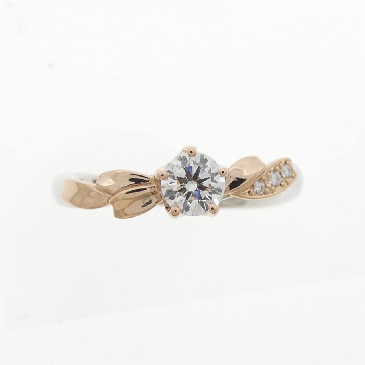 PT950/K18PG ダイヤモンド リング 0.250CT F VS1 3EXT H＆C