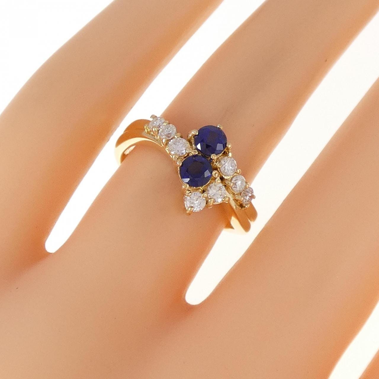 K18YG サファイヤ リング 0.61CT