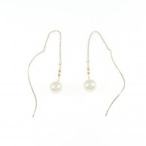 K18PG 淡水パール ピアス 6.1mm