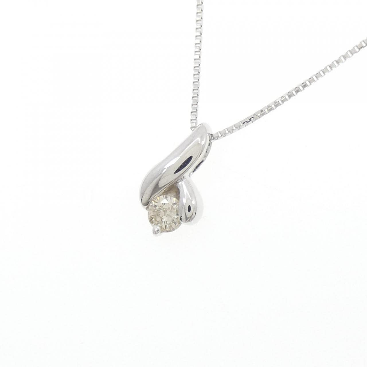 K18WG ダイヤモンド ネックレス 0.10CT