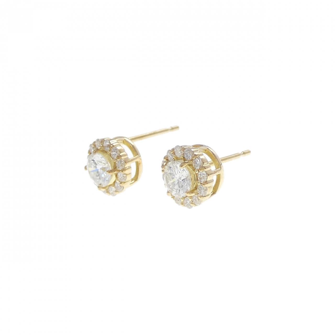 【リメイク】K18YG ダイヤモンド ピアス 0.60CT