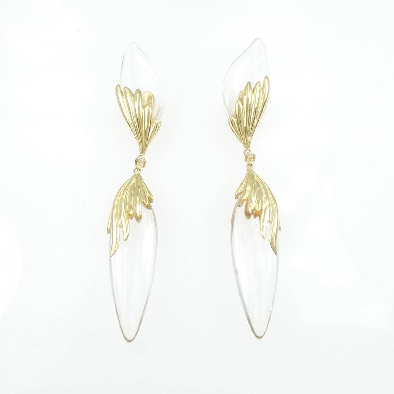 K18YG クオーツ ピアス