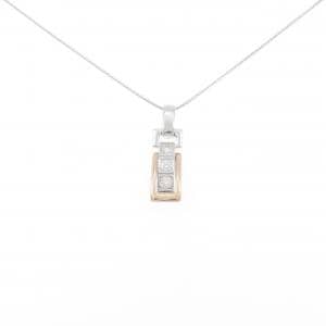 K18PG/K18WG ダイヤモンド ネックレス 0.13CT