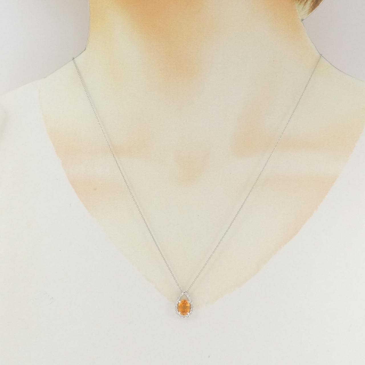 PT900/PT850 ガーネット ネックレス 1.21CT