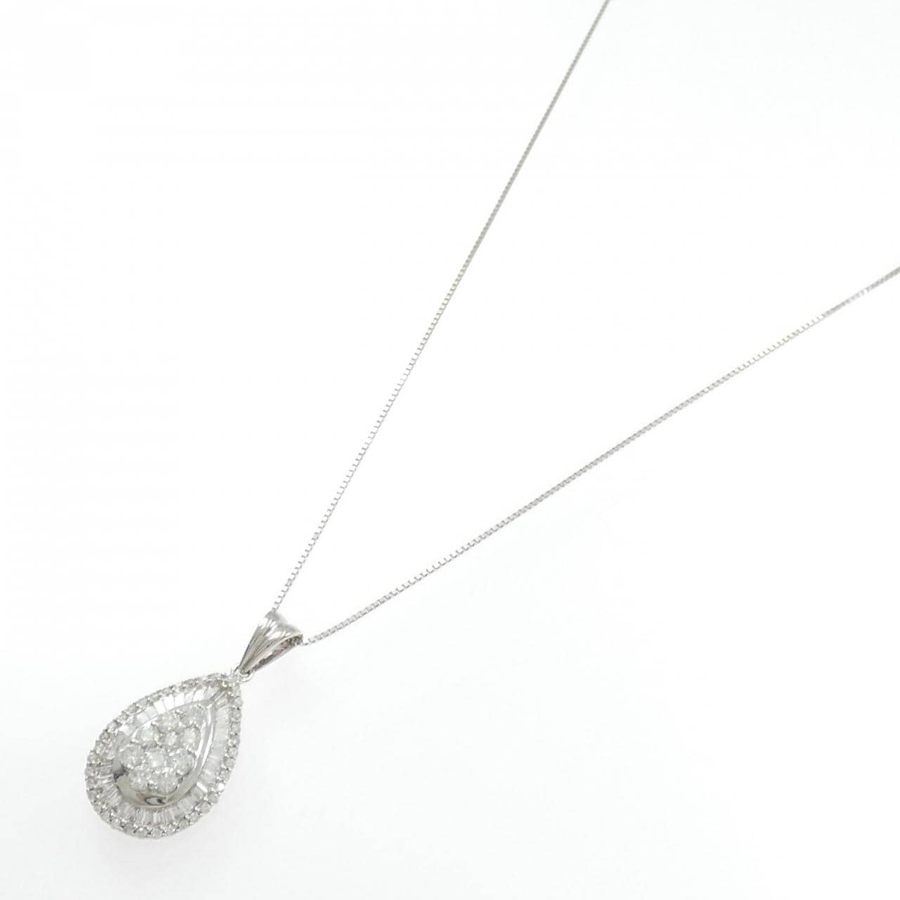 K18WG ダイヤモンド ネックレス 1.70CT