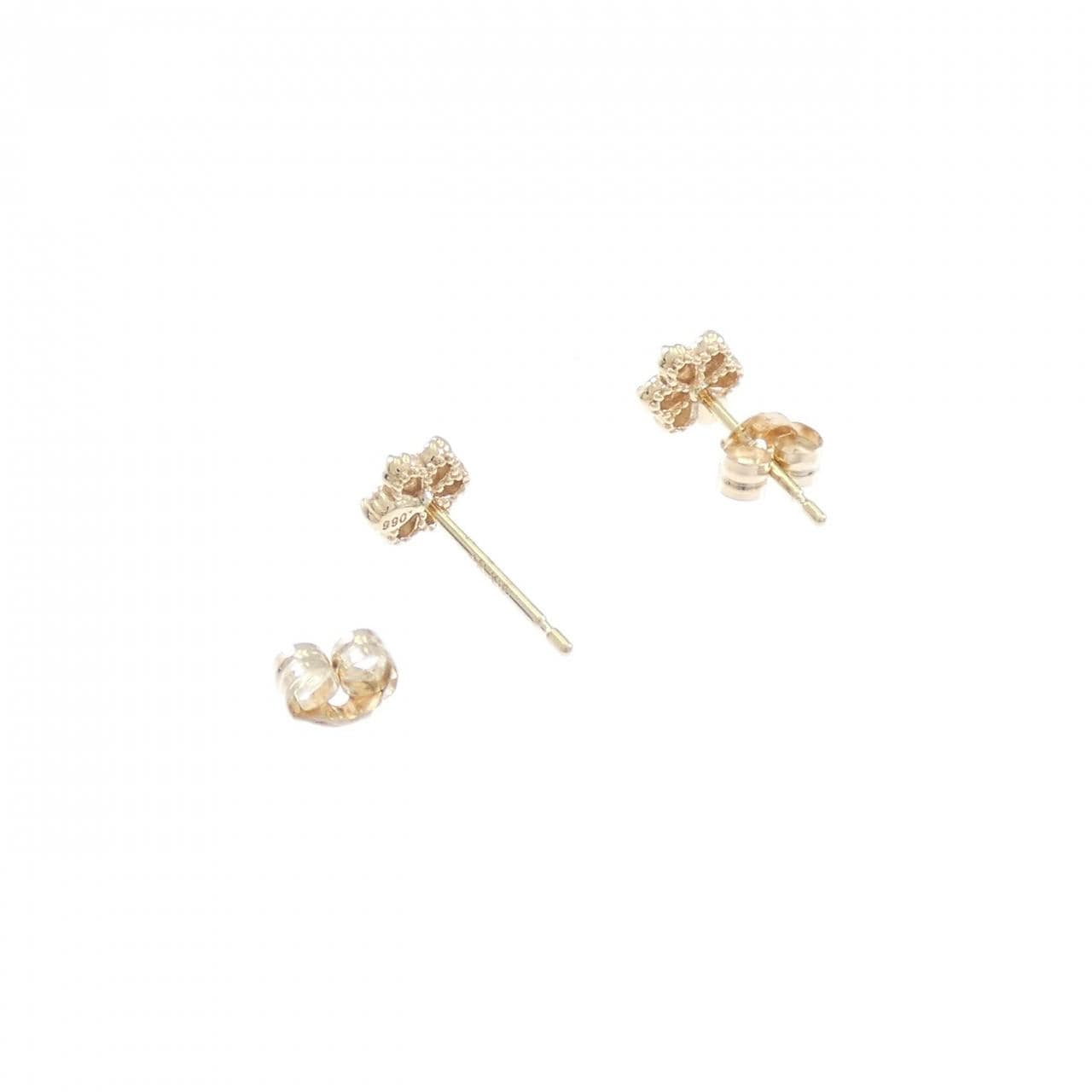 ノジェス フラワー ダイヤモンド ピアス 0.132CT