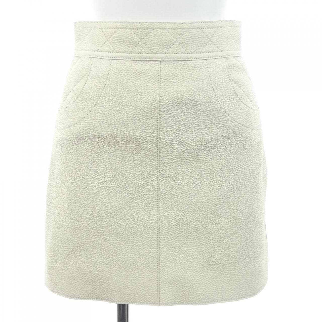 エルメス HERMES クルードセル レザーミニスカート キルティングディティール 4H1300D2 スカート
