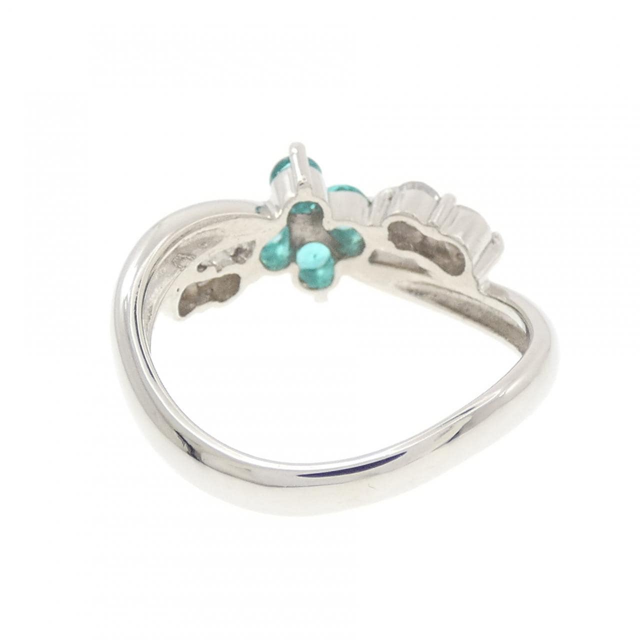 PT900 フラワー トルマリン リング 0.26CT