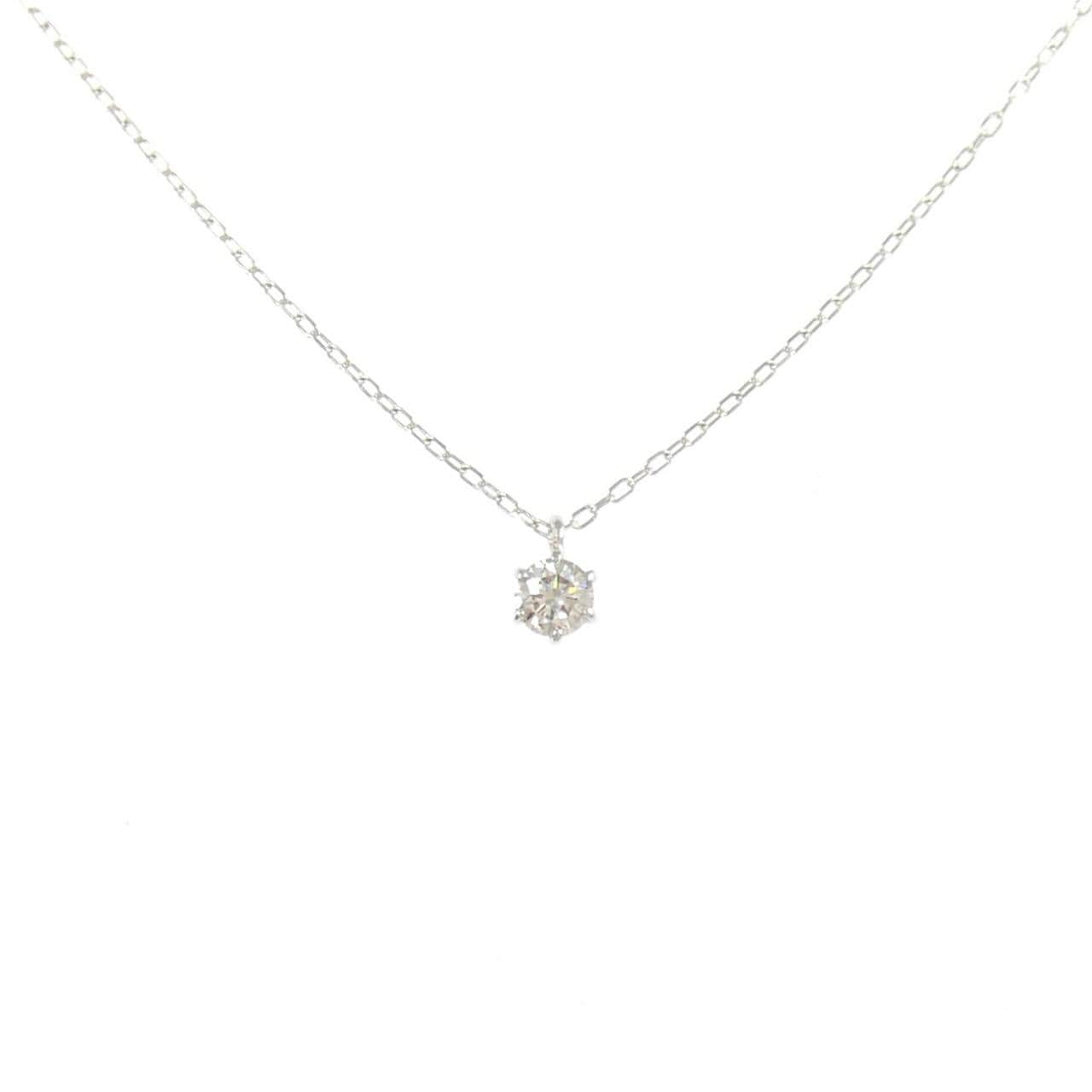 PT900/PT850 ソリティア ダイヤモンド ネックレス 0.13CT