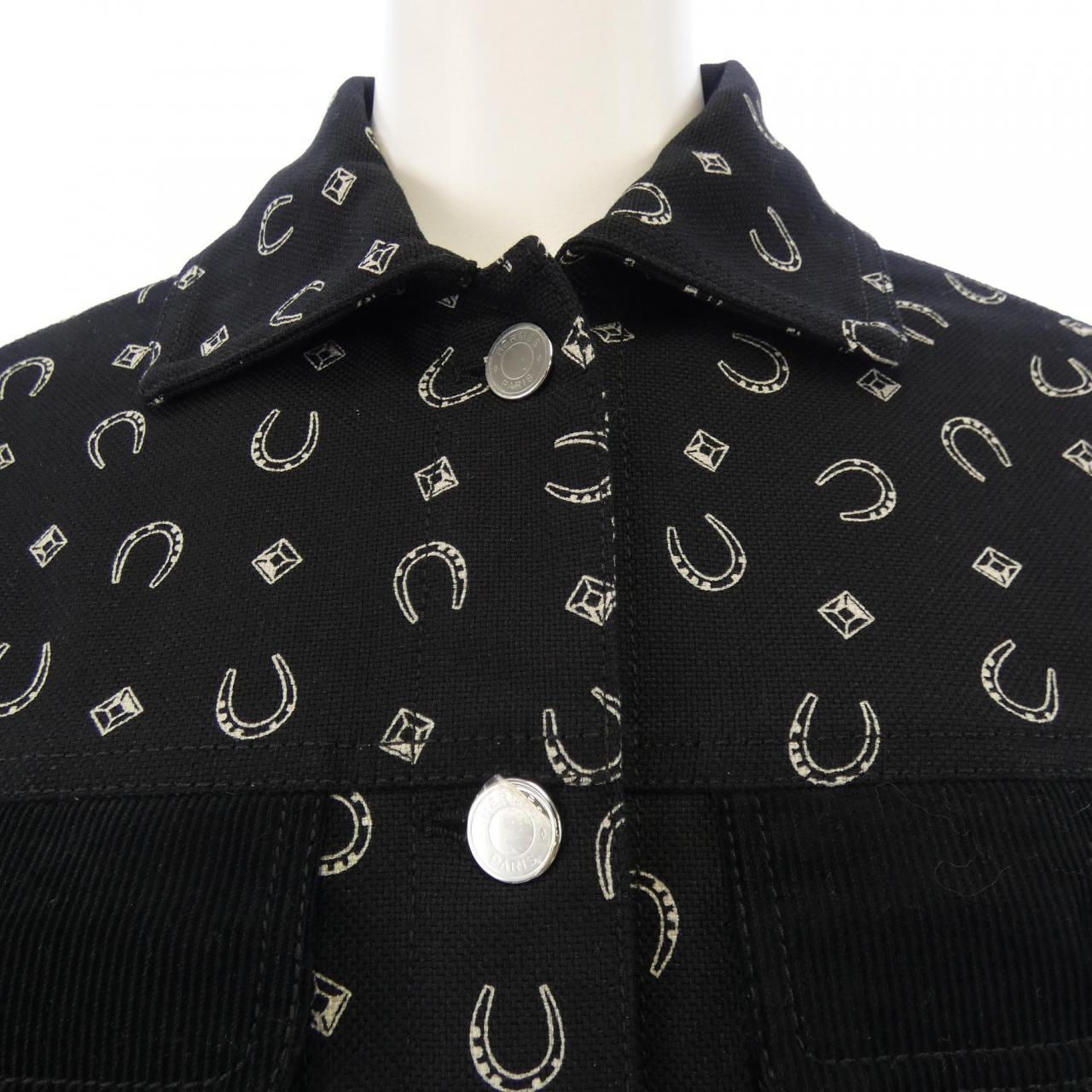 エルメス HERMES PORTE BONHEUR BANDANA 6H0263D4 デニムジャケット