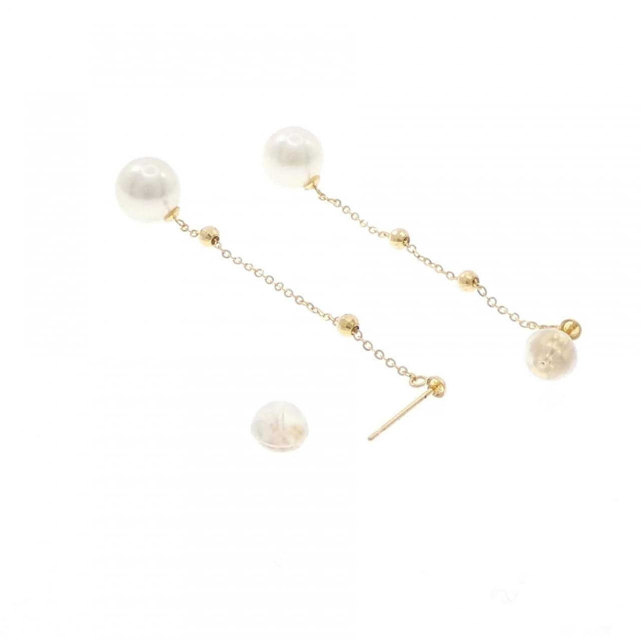 K18YG アコヤパール ピアス 7.4mm