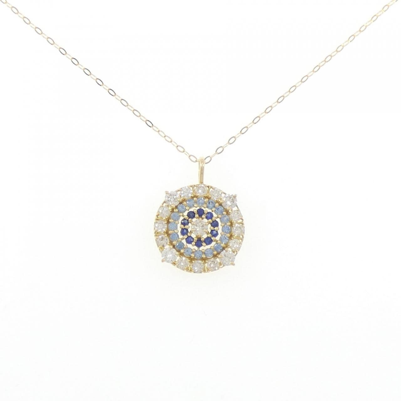 K18YG蓝宝石项链0.41CT