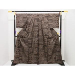 紬　【大島紬】九マルキ　身幅３Ｌ寸