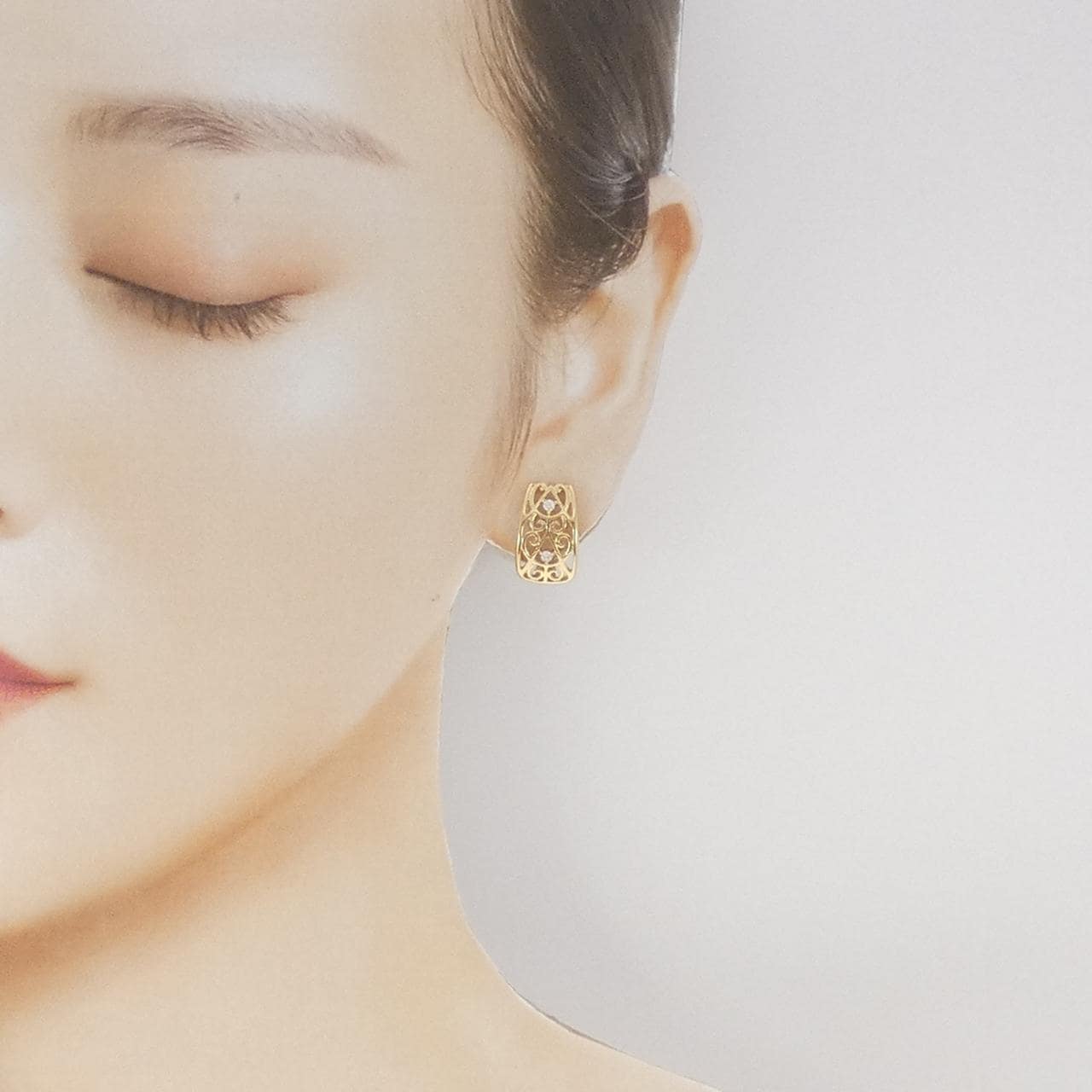 タサキ ダイヤモンド イヤリング 0.12CT