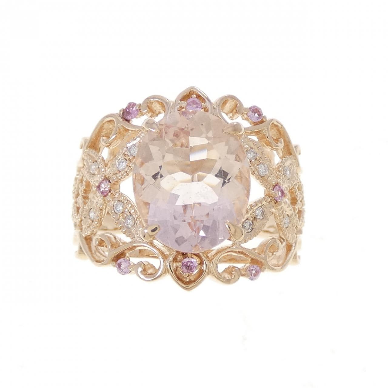 K18PG ベリル リング 2.93CT