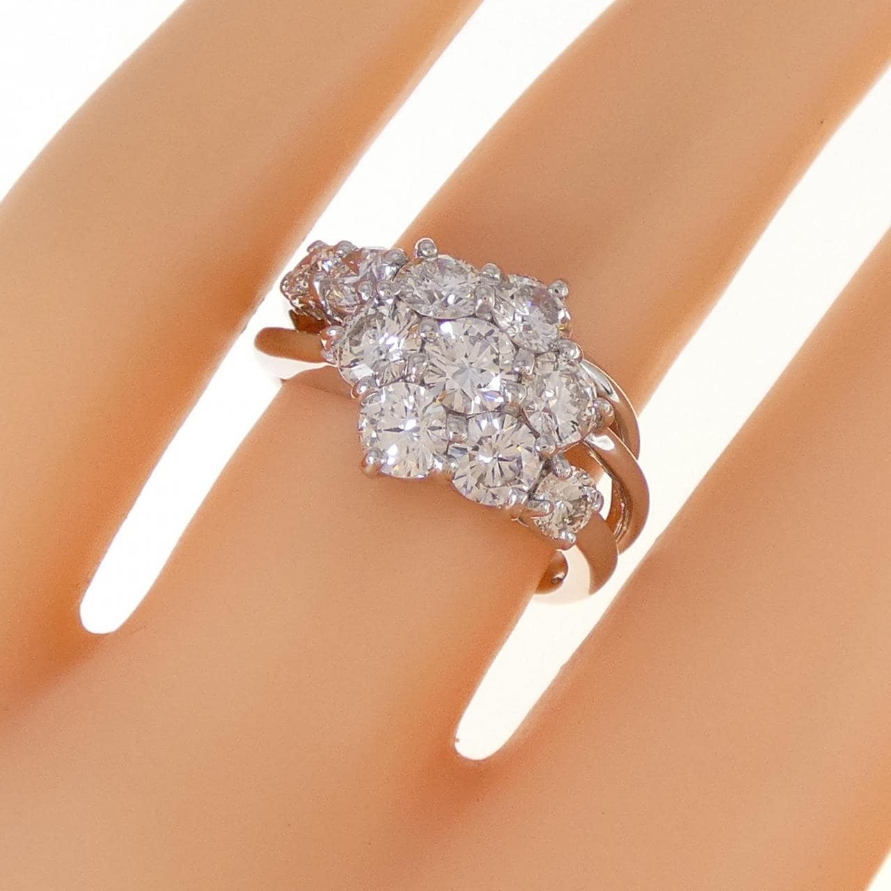 PT フラワー ダイヤモンド リング 2.00CT