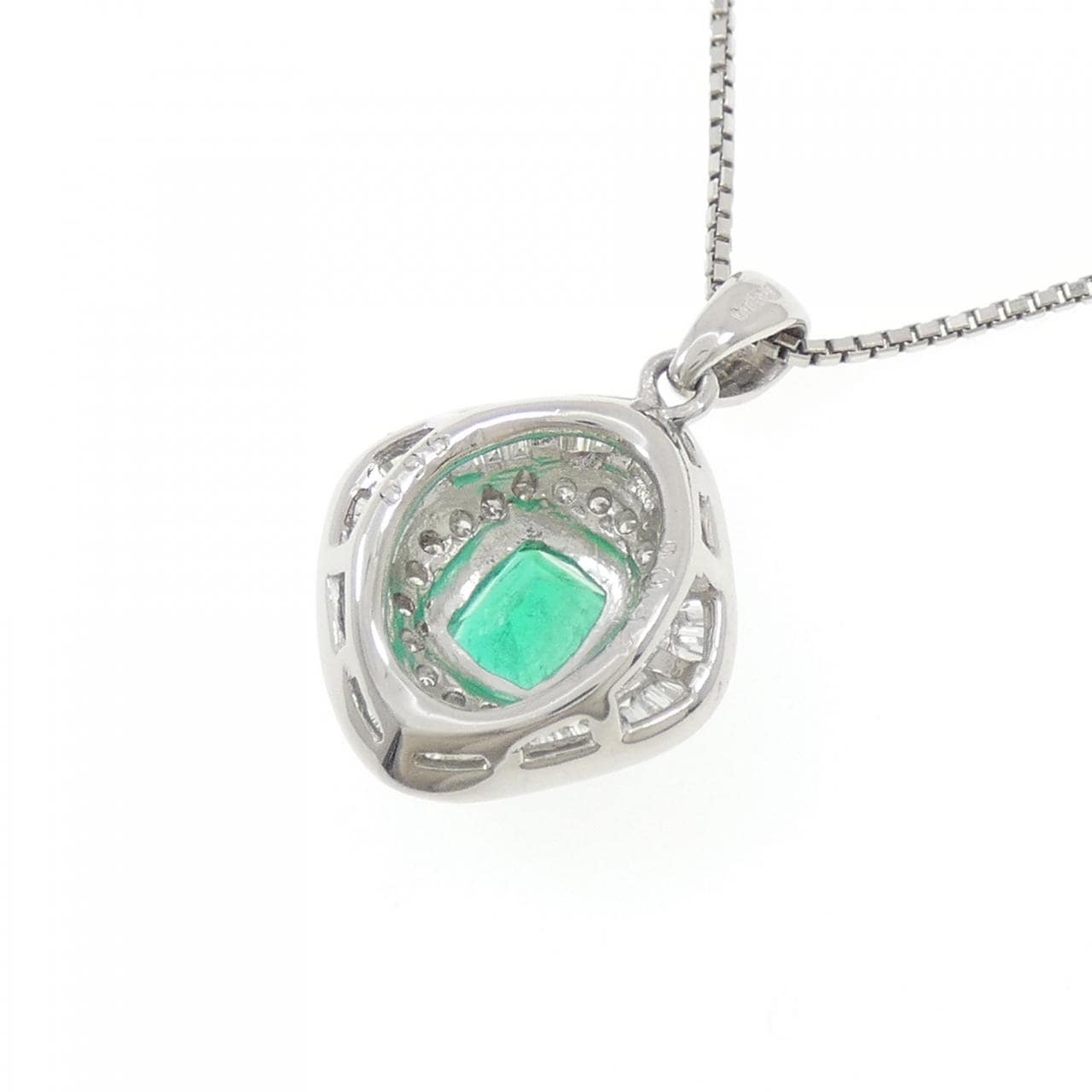 PT900/PT850 エメラルド ネックレス 0.96CT