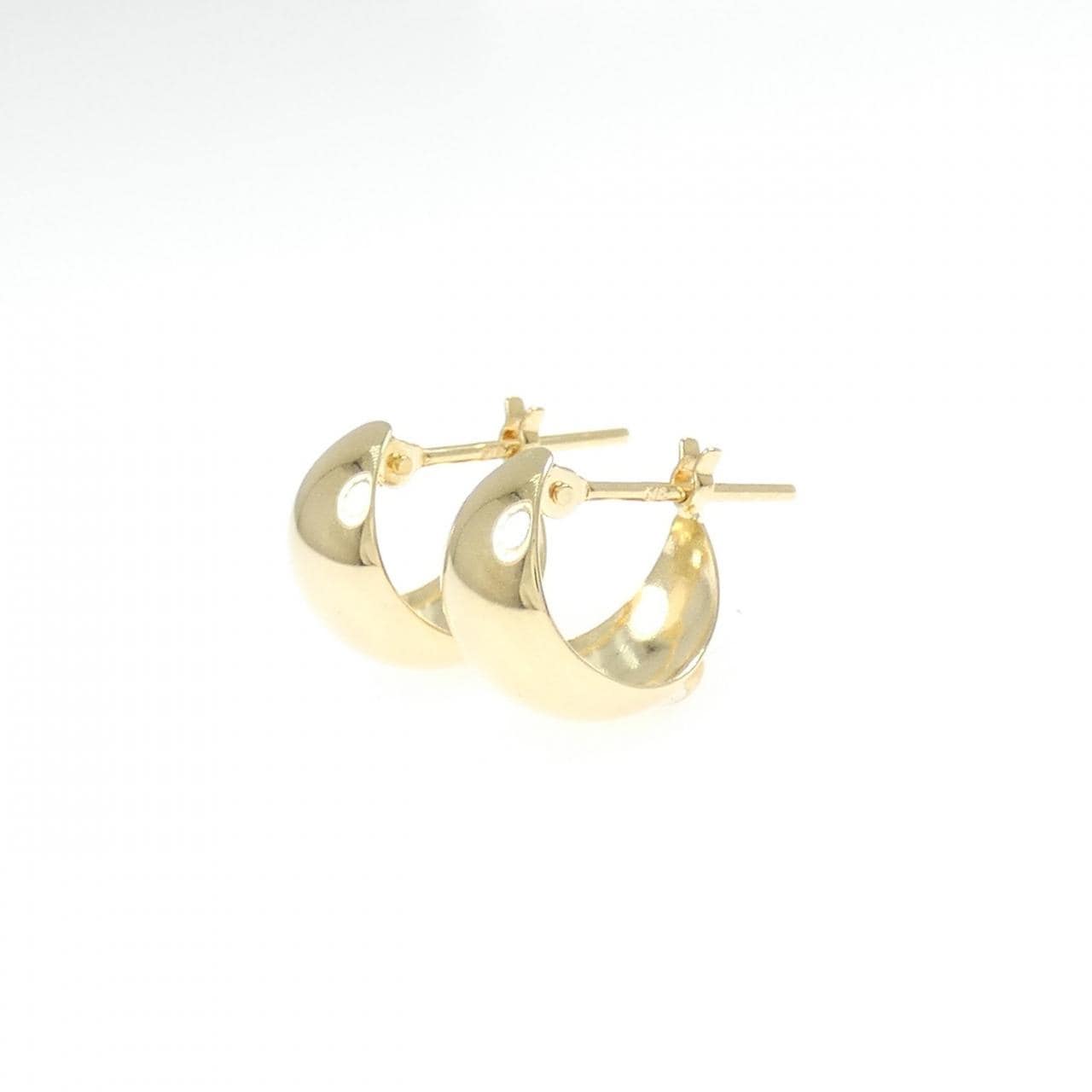 K18YG hoop earrings