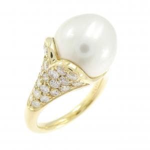 K18YG 白蝶パール リング