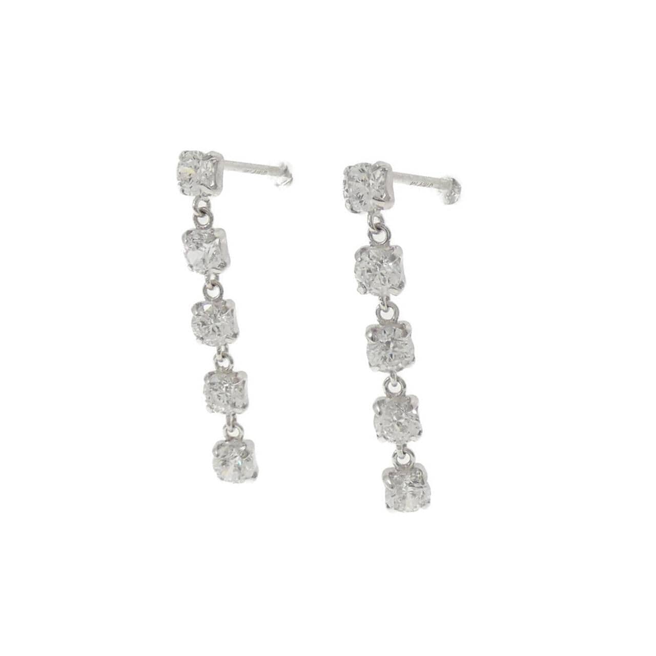 K14WG キュービック ピアス