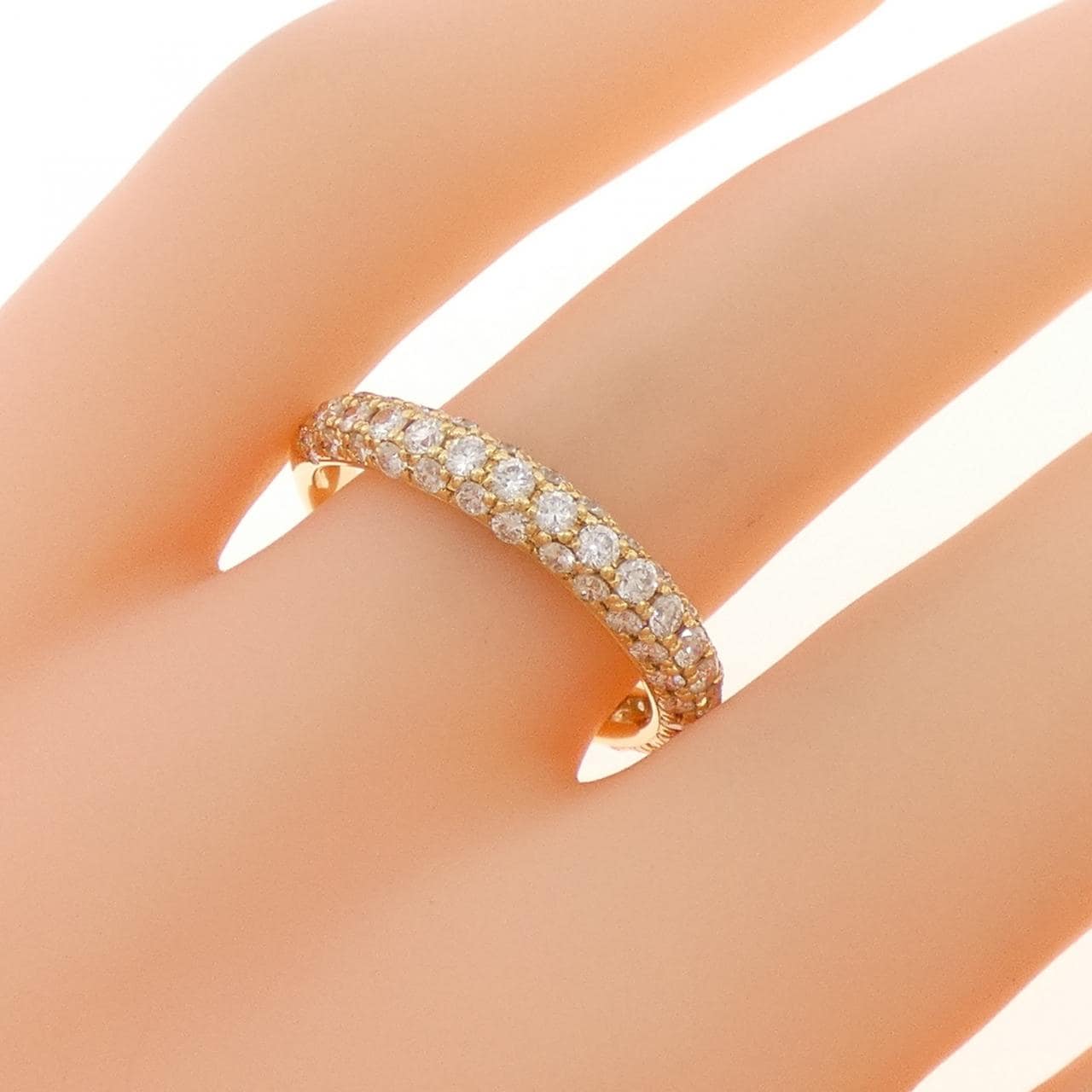 K18YG  パヴェ ダイヤモンド リング 0.84CT