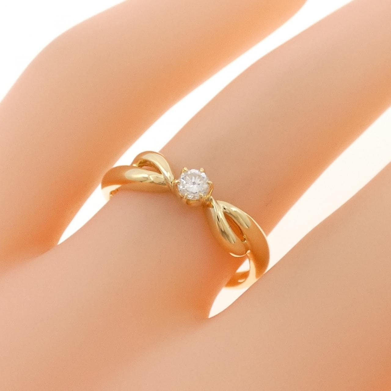 K18YG ダイヤモンド リング 0.10CT