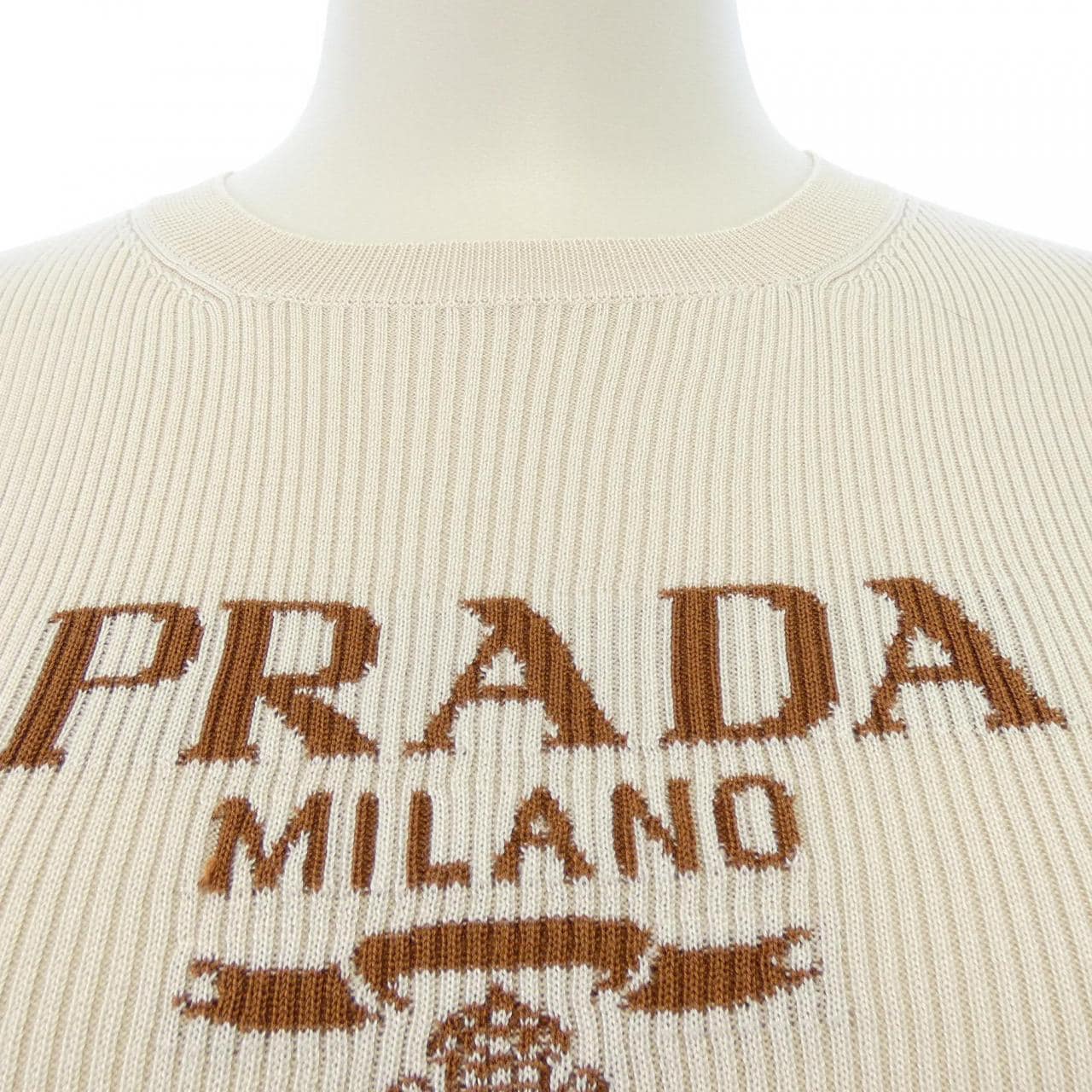 プラダ PRADA ロゴ入り シルク クロップドセーター P24S1G S222 11MY トップス