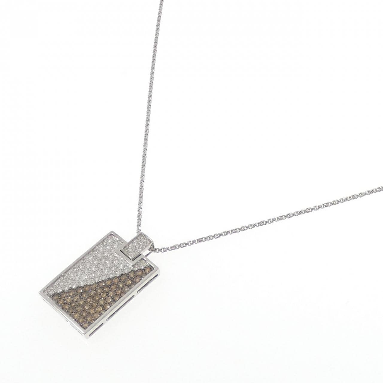 K18WG/K18BG ダイヤモンド ネックレス 3.25CT
