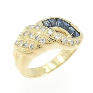 K18YG サファイヤ リング 0.46CT