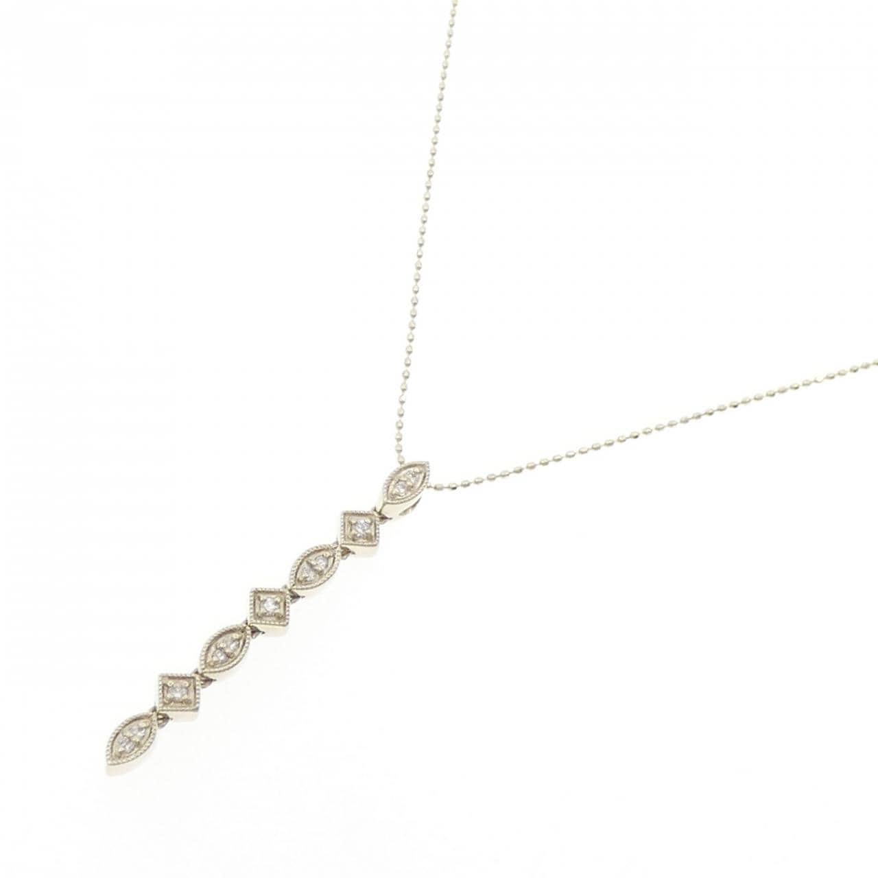 K10WG ダイヤモンド ネックレス 0.14CT