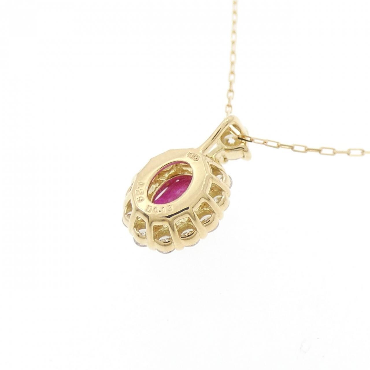 【新品】K18YG ルビー ネックレス 0.29CT