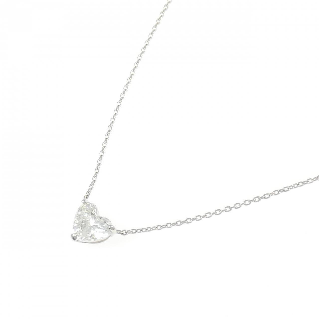 【リメイク】PT900/PT850 ダイヤモンド ネックレス 1.635CT G SI2 ハートシェイプ