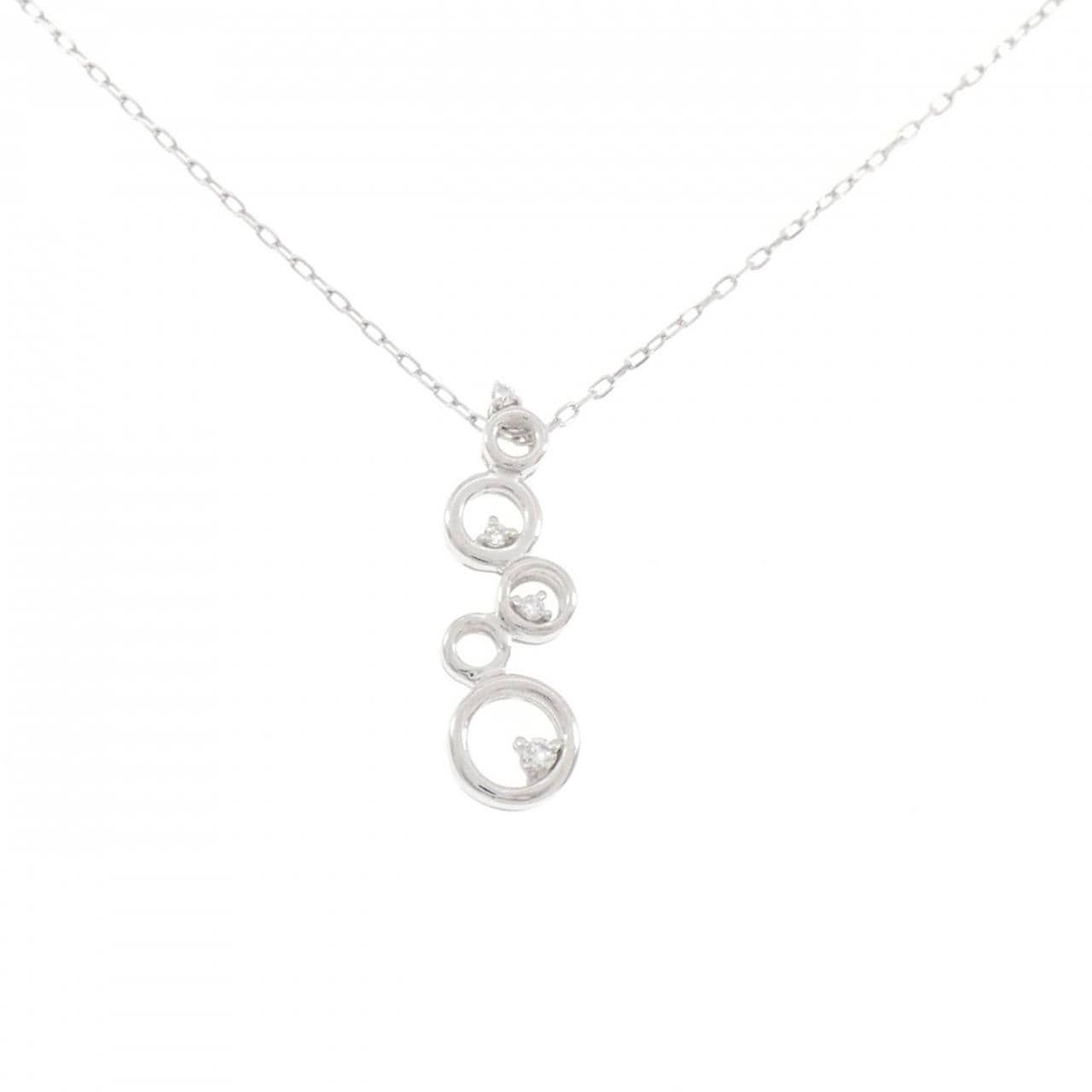 K18WG ダイヤモンド ネックレス 0.05CT