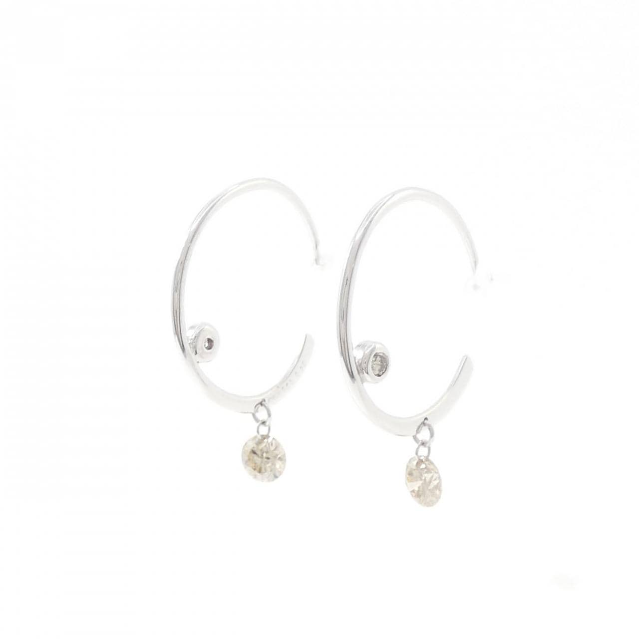 K18WG ダイヤモンド ピアス 0.50CT