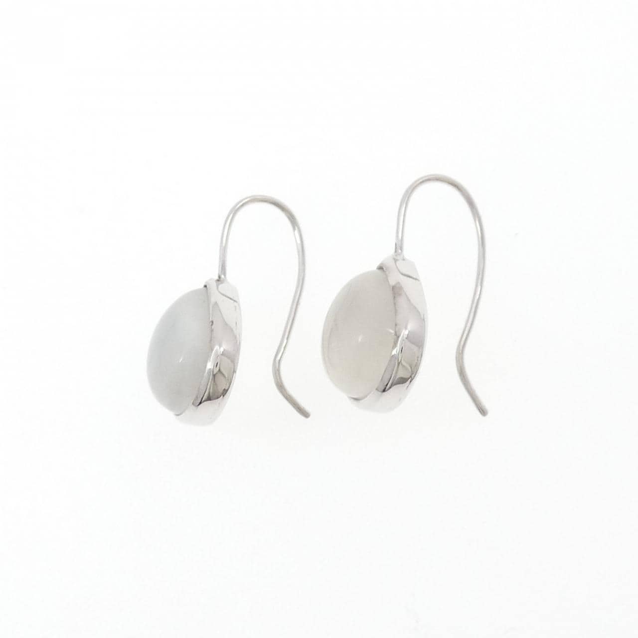 K18WG/K14WG ムーンストーン ピアス