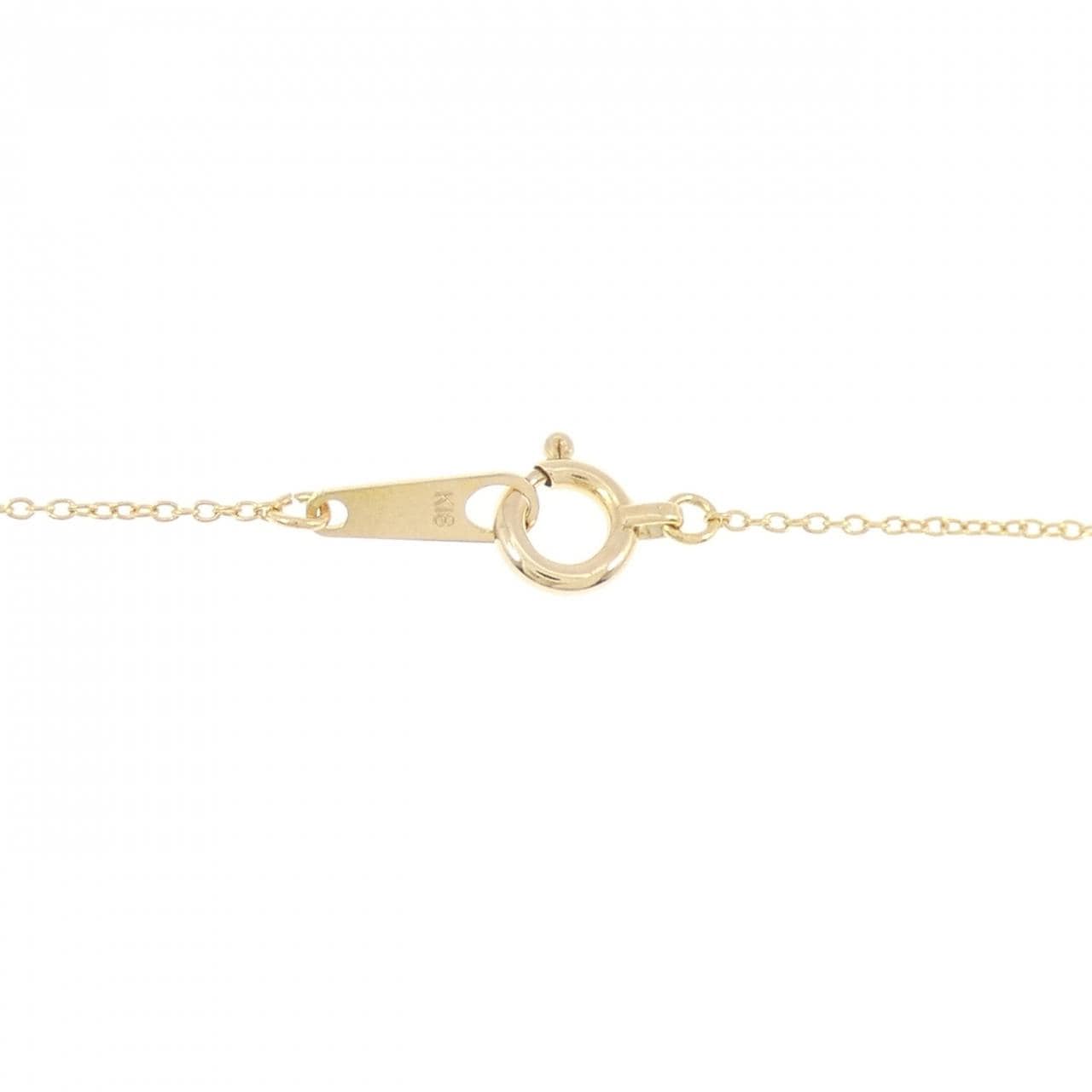 K18YG ホースシュー ダイヤモンド ネックレス 0.11CT