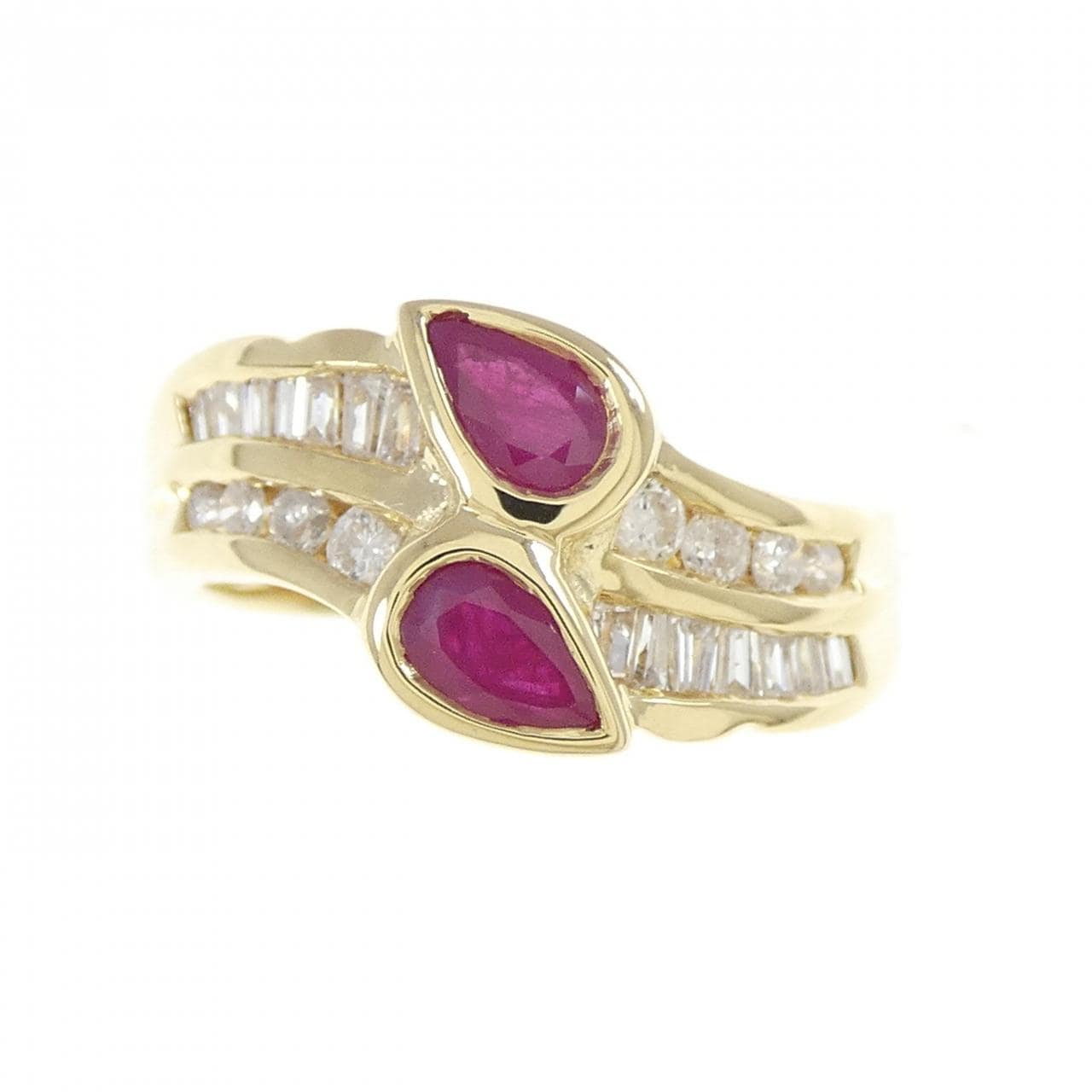 K18YG ルビー リング 0.50CT
