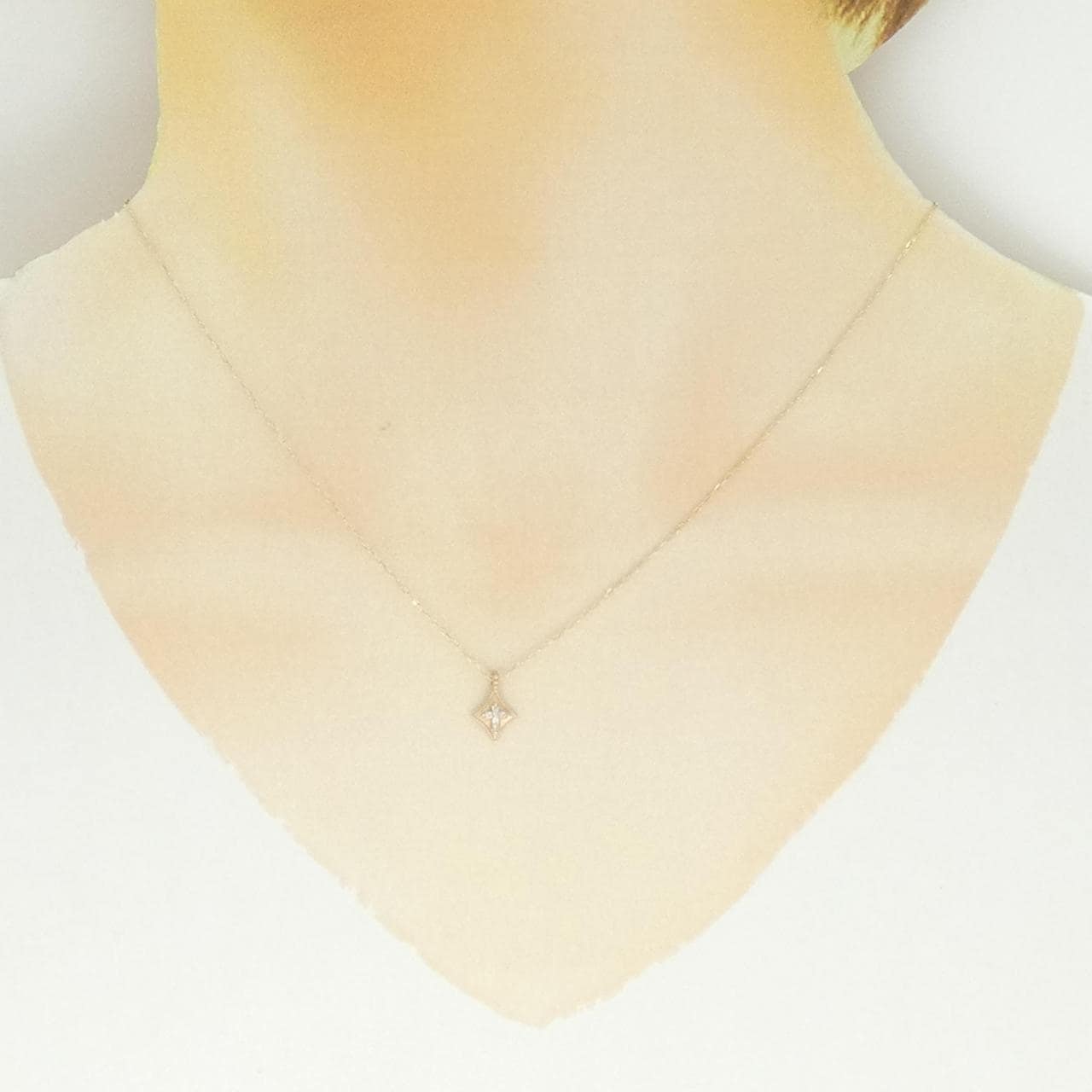 アガット ダイヤモンド ネックレス 0.01CT