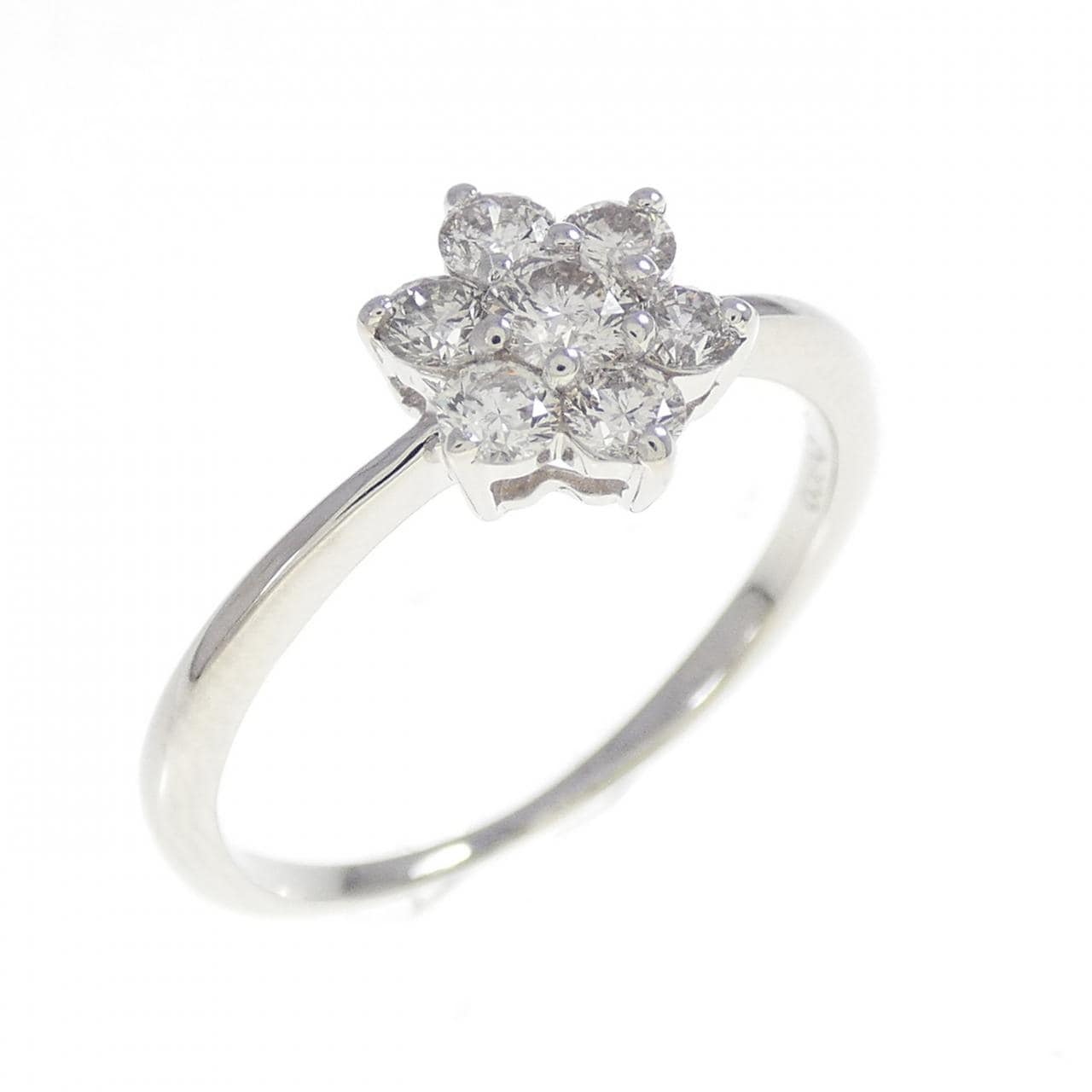 PT900 フラワー ダイヤモンド リング 0.40CT