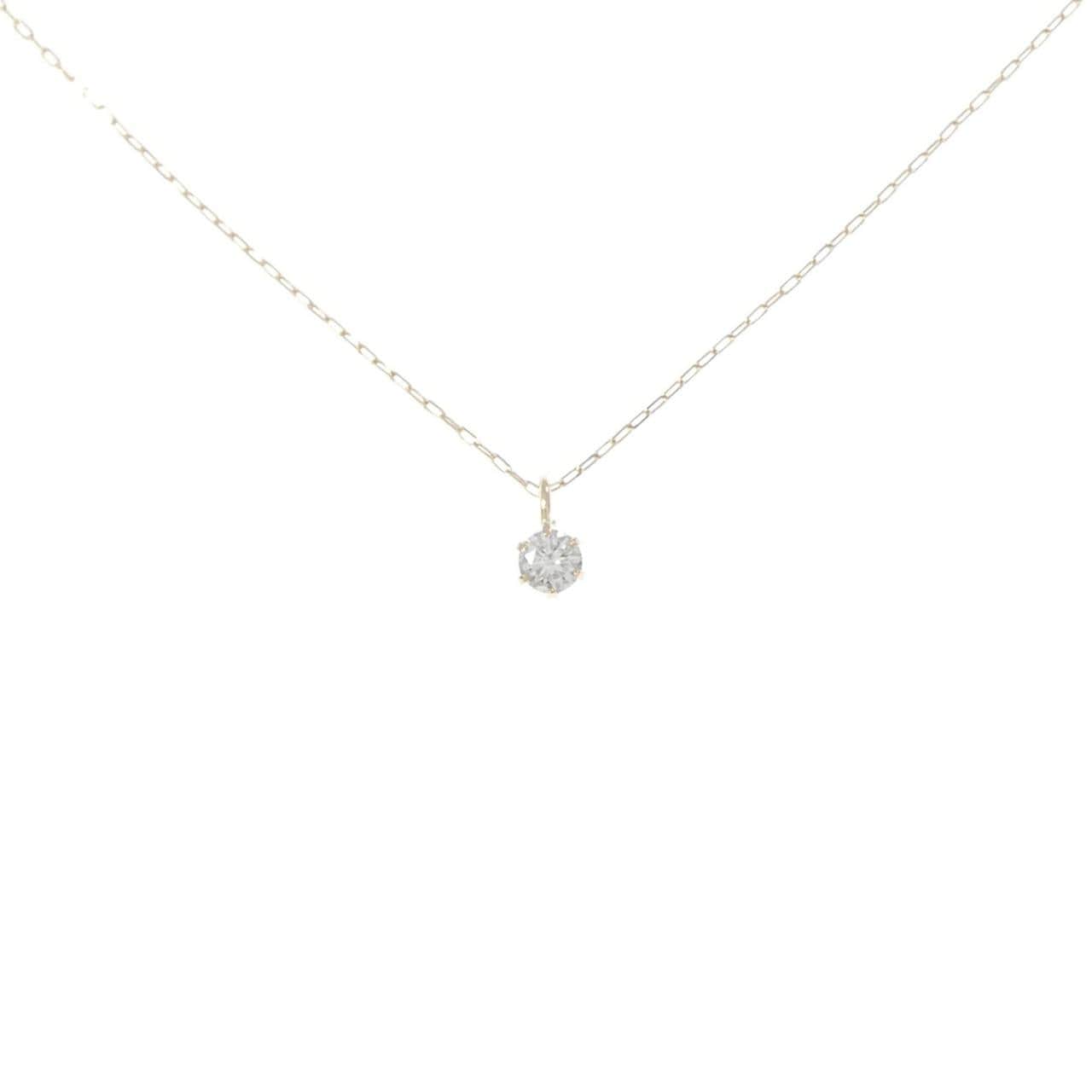 K18YG ソリティア ダイヤモンド ネックレス 0.08CT