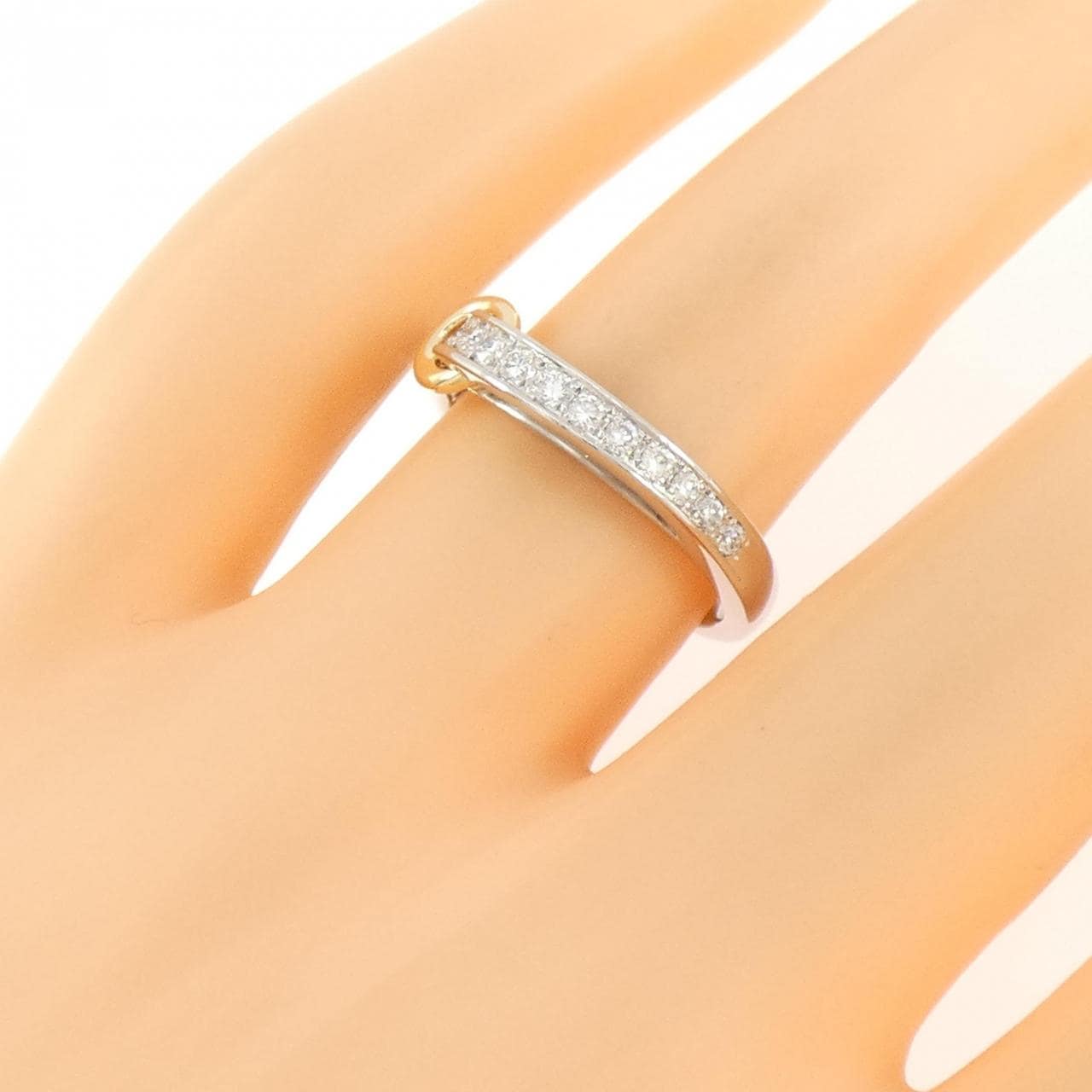 PT900/K18YG ダイヤモンド リング 0.18CT