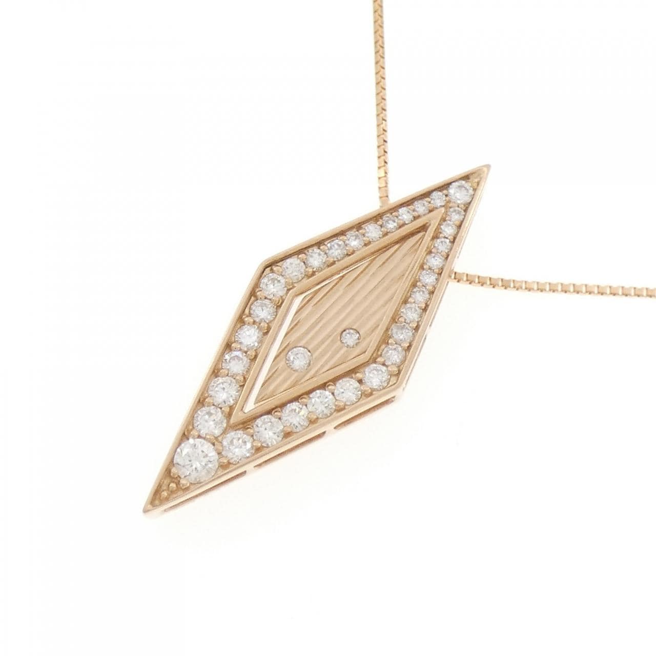 K18PG 2WAY ダイヤモンド ネックレス 0.60CT
