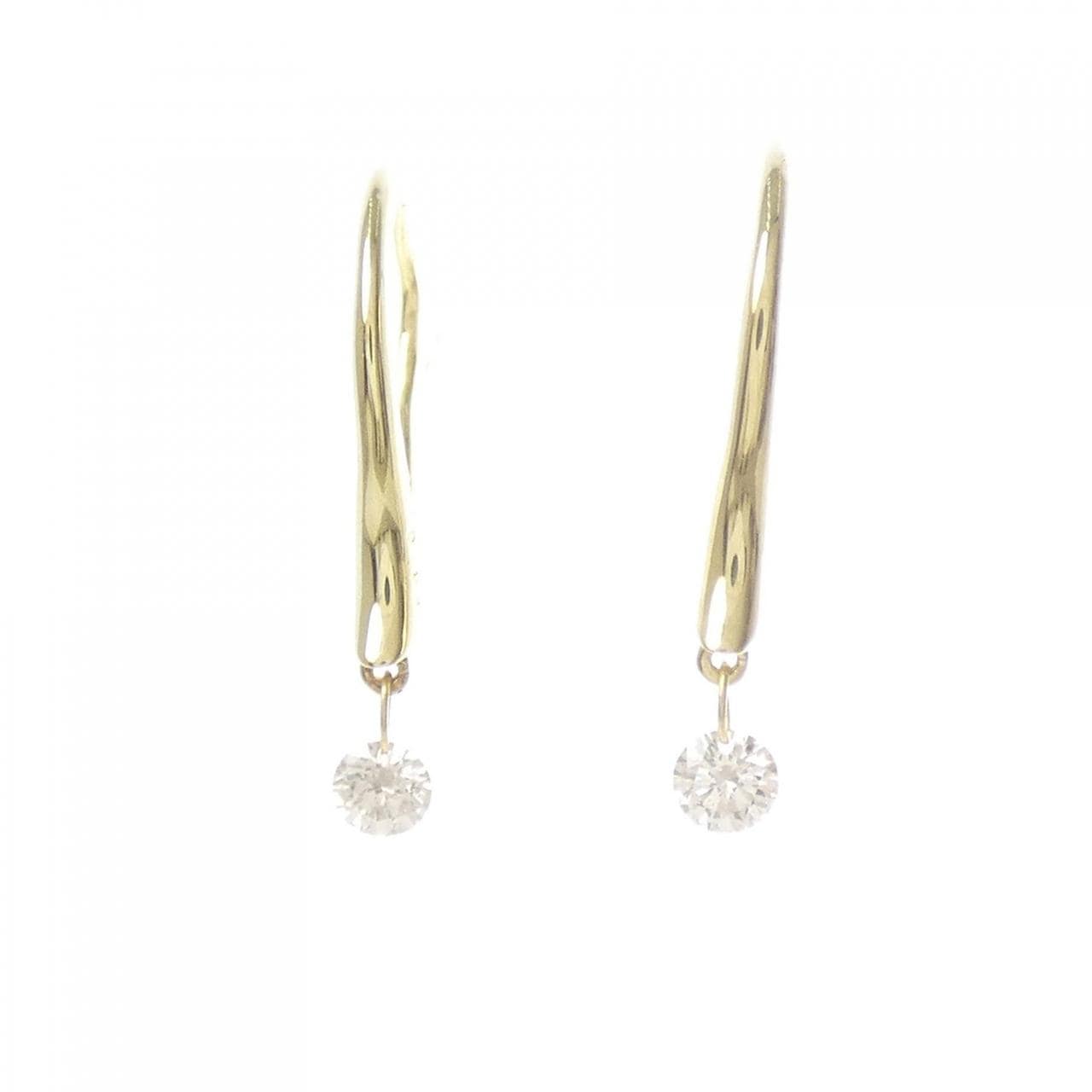K18YG ダイヤモンド ピアス 0.16CT