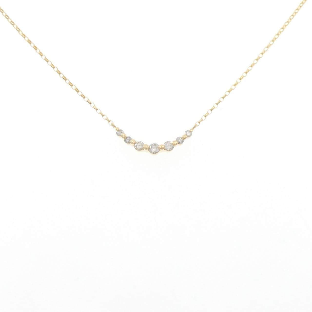 K18YG ダイヤモンド ネックレス 0.12CT