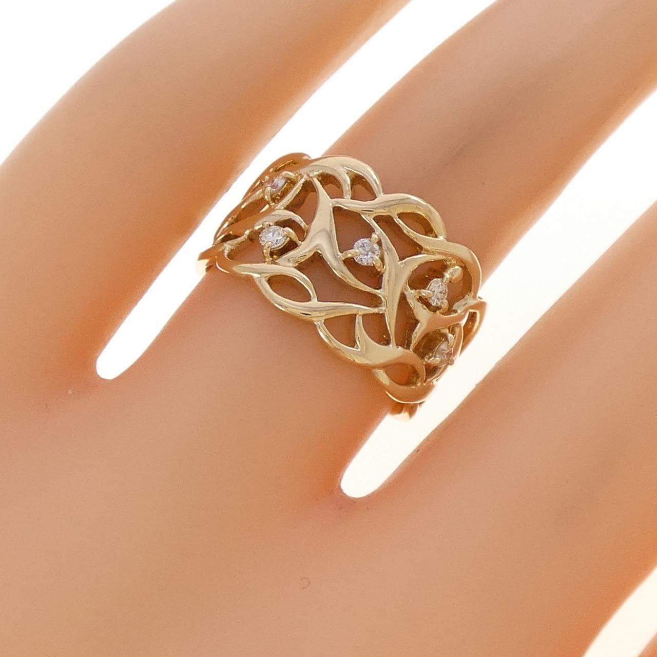 K18YG ダイヤモンド リング 0.10CT