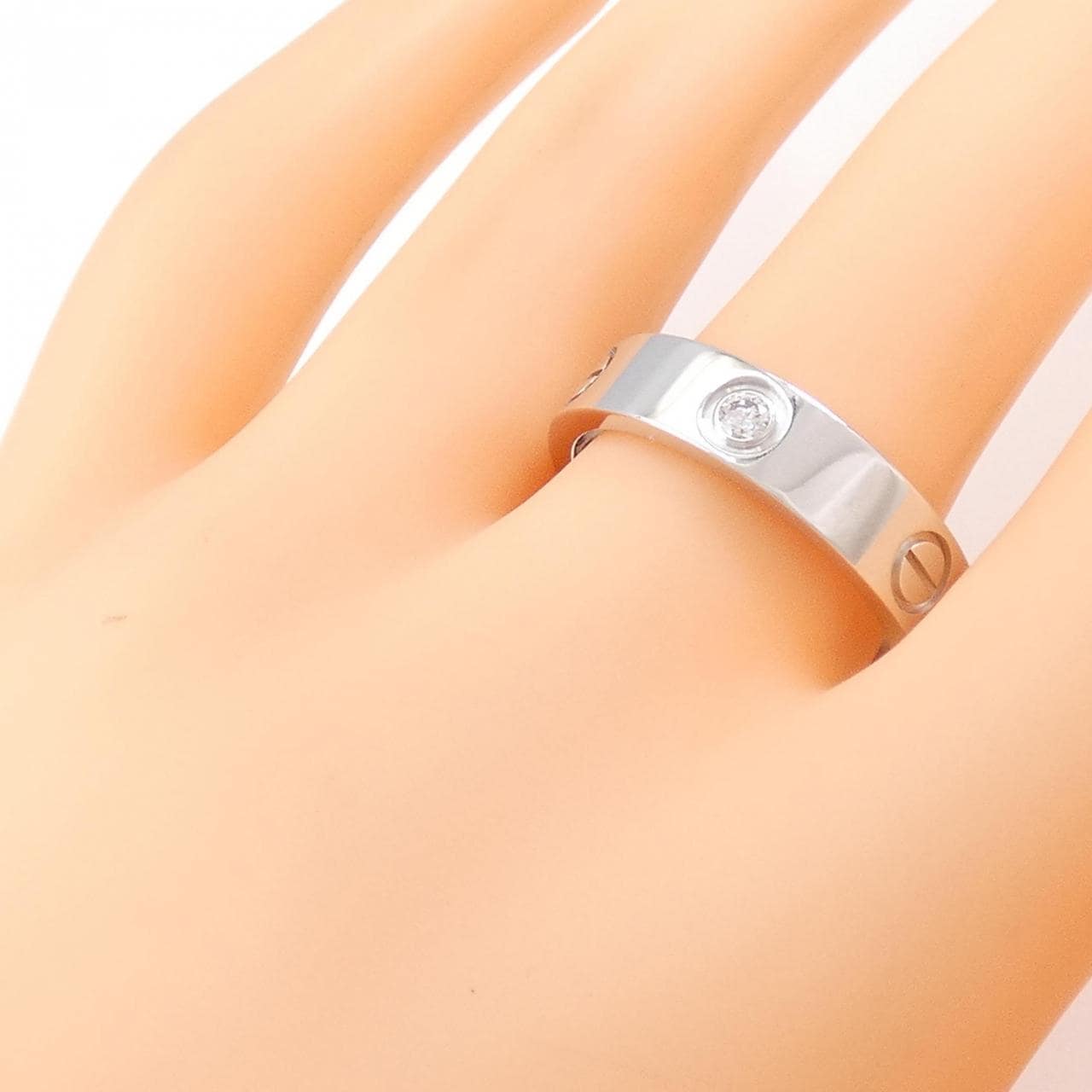 CARTIER LOVE half diamond ring