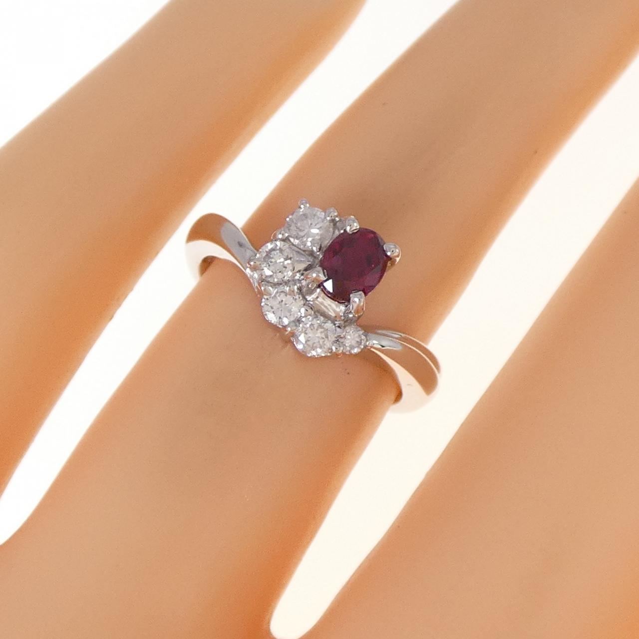 PT900 ルビー リング 0.47CT