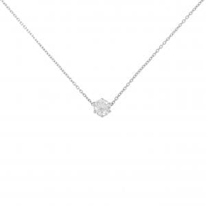 PT950/PT850 ソリティア ダイヤモンド ネックレス 0.301CT D VS1 3EXT