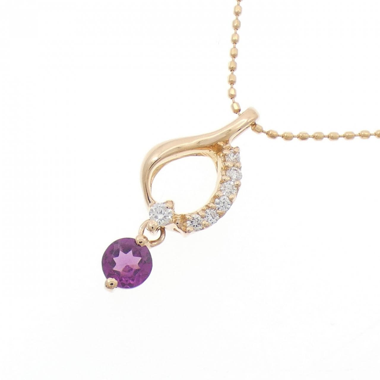 K18PG ガーネット ネックレス